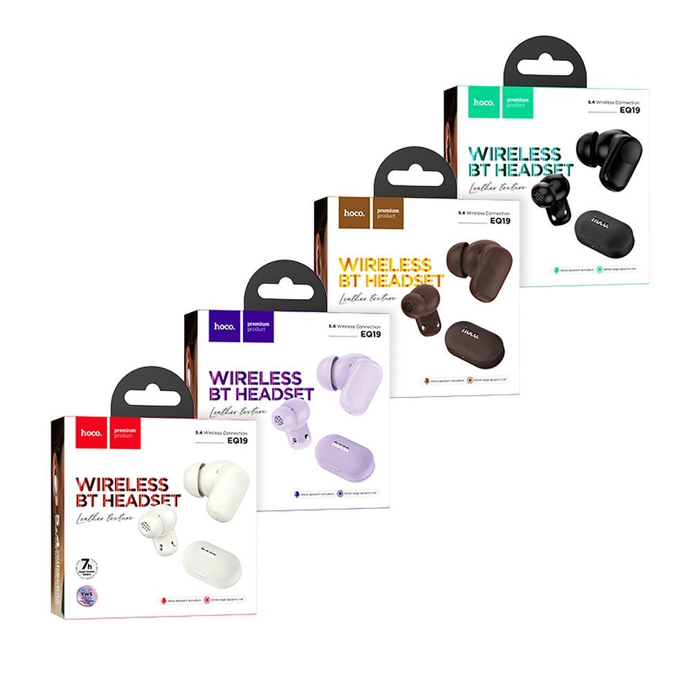 HOCO kabellose Bluetooth-TWS-Ohrhörer EQ19 in Lila – Bild 8