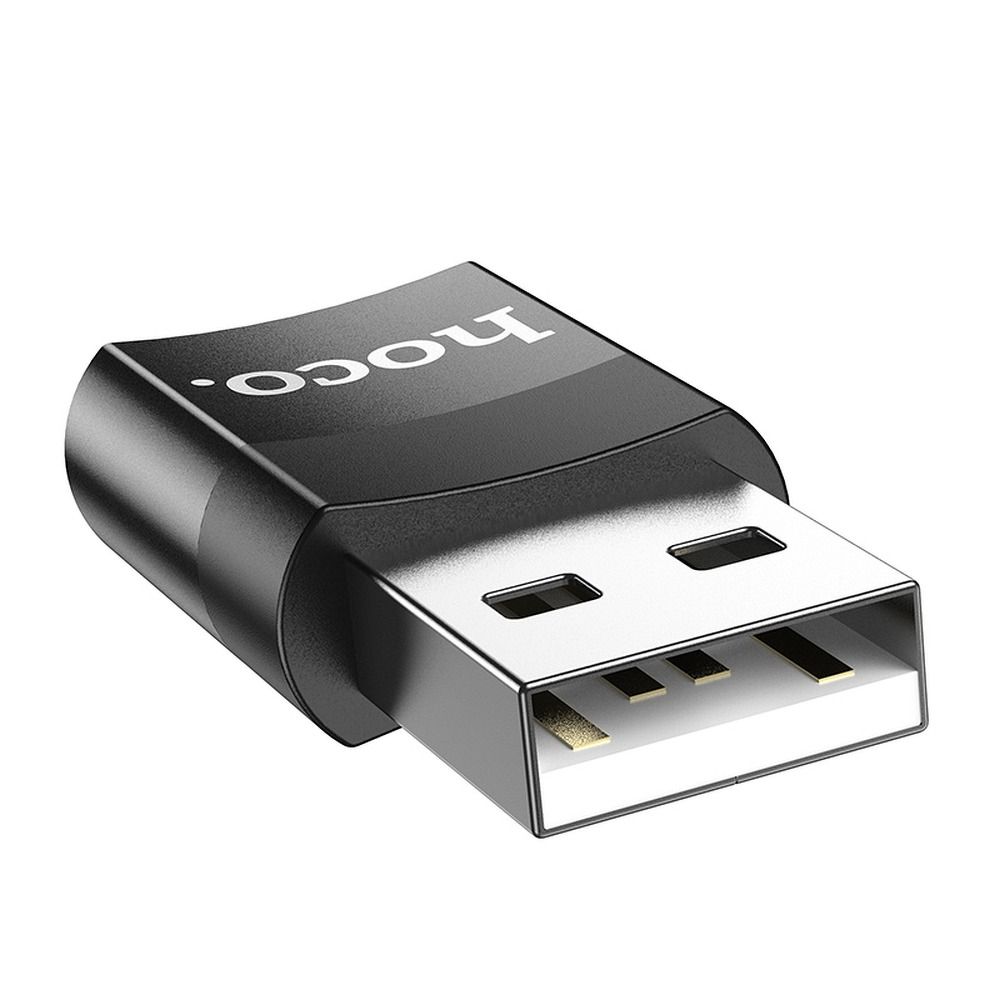 HOCO USB-A (Stecker) auf Typ-C (Buchse) OTG Adapter UA17 schwarz – Bild 3