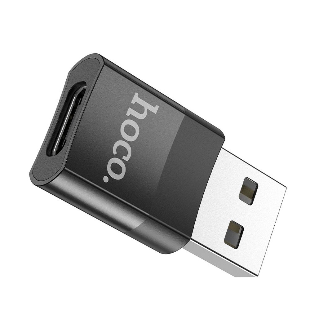 HOCO USB-A (Stecker) auf Typ-C (Buchse) OTG Adapter UA17 schwarz – Bild 7
