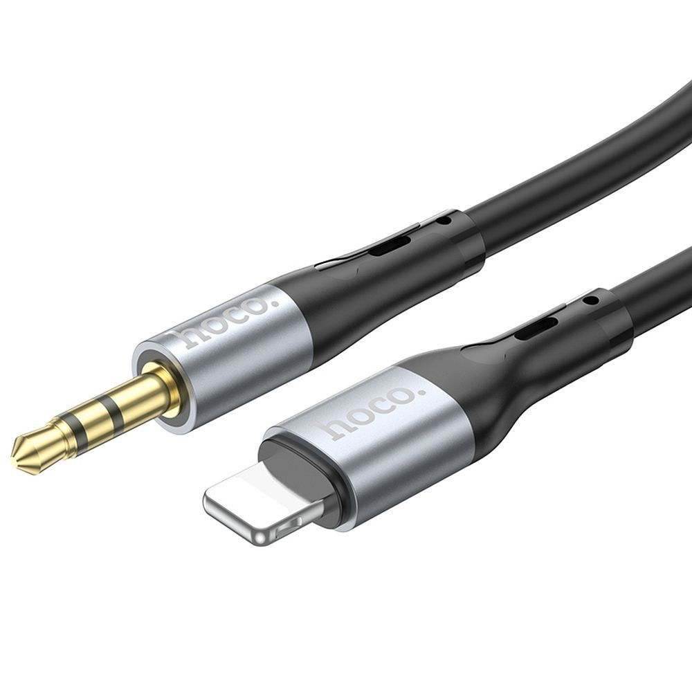 AUX-Kabel 3,5 mm Klinke zu Lightning Hoco 1 m UPA22 schwarz – Bild 3