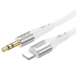 Kabel AUX Klinke 3,5 mm zu Lightning Hoco 1 m UPA22 Weiß