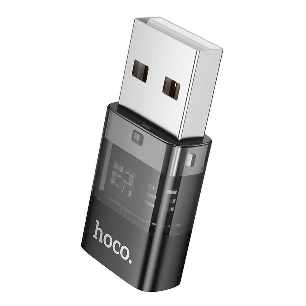Adapter USB A zu USB C Hoco UA36C transparent schwarz