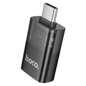 Adapter OTG USB C zu USB A Hoco UA36B transparent schwarz