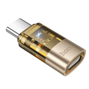 Adapter USB-C zu Lightning Hoco UA36D transparent gold