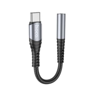 Adapter AUX 3,5 mm auf USB-C Hoco LS33 Metall Grau