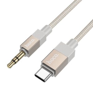 AUX-Kabel 3,5 mm (männlich) zu USB-C (männlich) Hoco 1 m UPA32B Gold