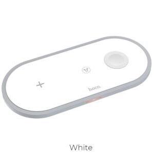 HOCO kabelloses Ladegerät Qi 3-in-1 (Handy + Uhr + AirPods) 2A 10W CW24 Weiß