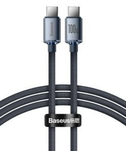 BASEUS Typ C auf Typ C PD 100W Crystal Shine Kabel CAJY000601, 1,2 m, schwarz
