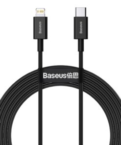 BASEUS Typ-C-Kabel für Apple Lightning 8-pin PD20W Superior Series Schnellladekabel CATLYS-C01, 2 Meter, Schwarz