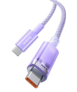 BASEUS Kabel Type C zu Type C PD 6A 100W Explorer P10319703221-01 / CB000043 1 m lila