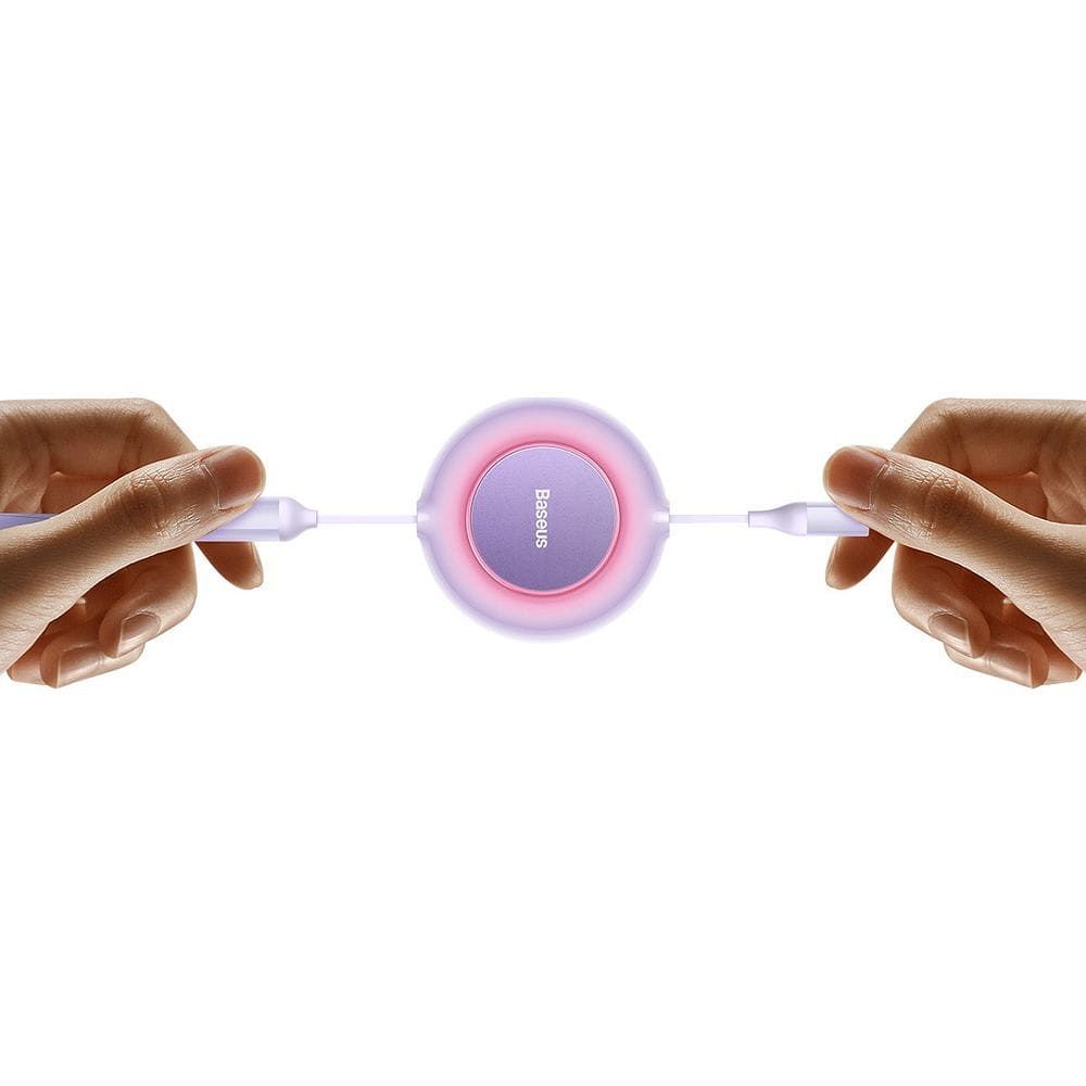 BASEUS 3-in-1 Kabel Typ C zu Micro USB / Lightning / Typ C PD QC4.0 3,5A 100W CAMJ010205 1,1 m lila – Bild 6