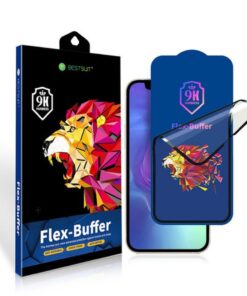 Bestsuit Flex-Buffer 5D Hybridglas mit antimikrobieller Biomaster-Beschichtung für iPhone Xs Max/11 Pro Max in Schwarz