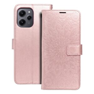 MEZZO Book Case für XIAOMI Redmi 12 4G / 12 5G Mandala Gold Rosa