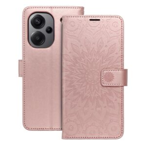 MEZZO Book Case für XIAOMI Redmi NOTE 13 PRO Plus 5G Mandala Gold Rosa