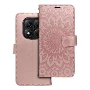 MEZZO Book Case für XIAOMI Redmi Note 14 PRO 5G / 14 PRO PLUS 5G Mandala Gold Rosa