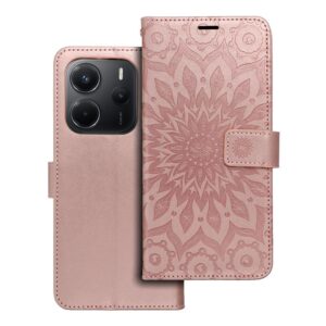 MEZZO Book Case für XIAOMI Redmi NOTE 14 5G Mandala Gold Rosa