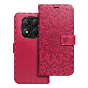 MEZZO Buchhülle für XIAOMI Redmi Note 14 PRO 5G / 14 PRO PLUS 5G Mandala Magenta