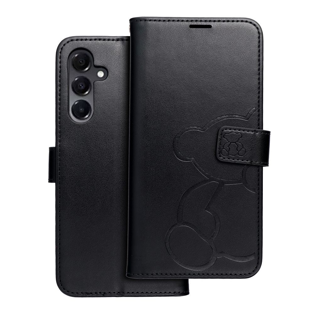 MEZZO Book Case für SAMSUNG A16 5G Teddy Bär Schwarz