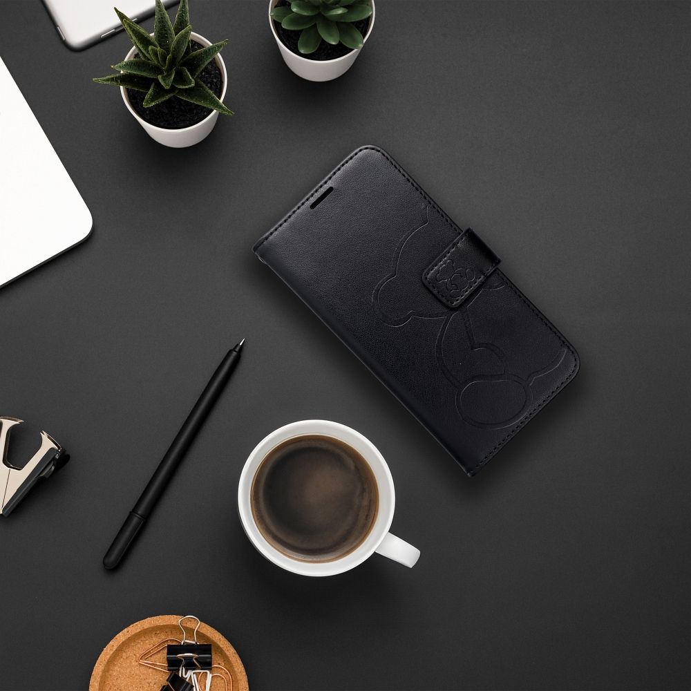MEZZO Buchhülle für SAMSUNG A56 5G Teddy Bär Schwarz – Bild 5
