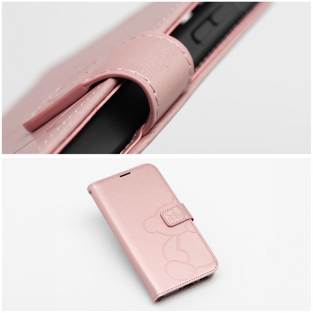 MEZZO Buchhülle für SAMSUNG A55 5G – Teddybär Roségold – Bild 5