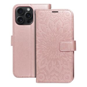 MEZZO Buchhülle für IPHONE 15 Pro Max Mandala Roségold