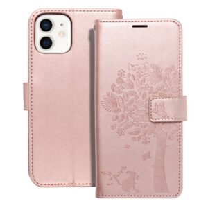 MEZZO Book Case für iPhone 12 / 12 Pro Baum gold-rosa