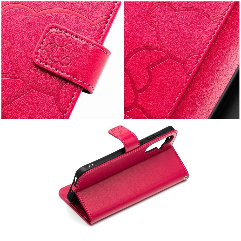MEZZO Buchholster für SAMSUNG S26 Edge Teddy Bär Magenta – Bild 3
