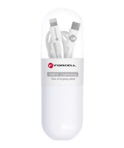 FORCELL Typ C zu Lightning 8-Pin Power Delivery Kabel PD27W C291 TUBA Weiß 1 Meter