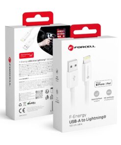 FORCELL USB-A auf Lightning 8-Pin MFi-Kabel 2,4A/5V 12W C703 1m Weiß