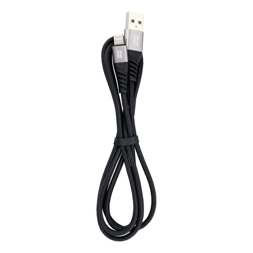 Blue Star geflochtenes USB-A-zu-Lightning-Kabel mit 2,4A Anschluss – Bild 5