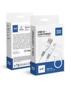 USB-A-auf-Lightning-Kabel Blue Star 2A 12W 1 m DC99I Weiß