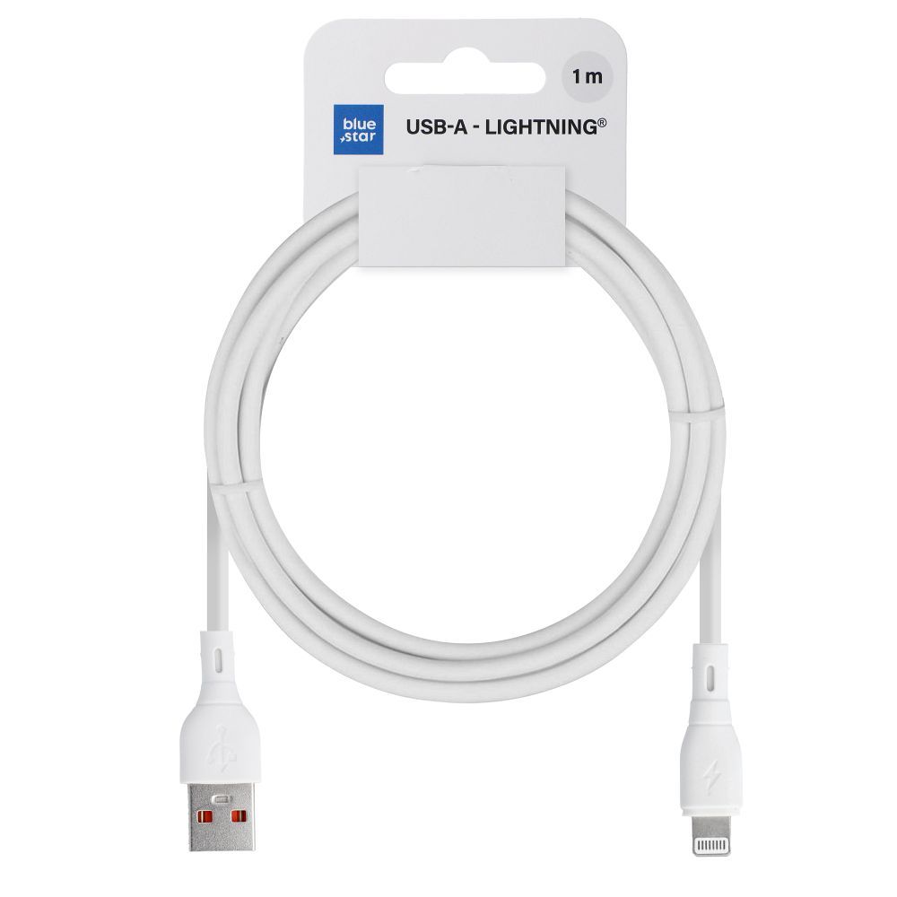USB-A-zu-Lightning-Kabel Blue Star 2,4A ECO 1 m PJ68-24-2.4 weiß