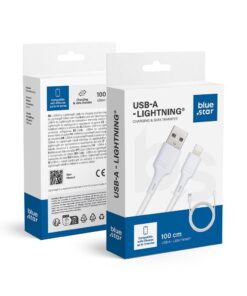 Blue Star Kabel mit USB-A auf iPhone Lightning Anschluss 2,4 A – Weiß