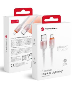 USB-A-auf-Lightning-Kabel Forcell F-Energy 2,4A 12W Gradient 1 m C353 weiß