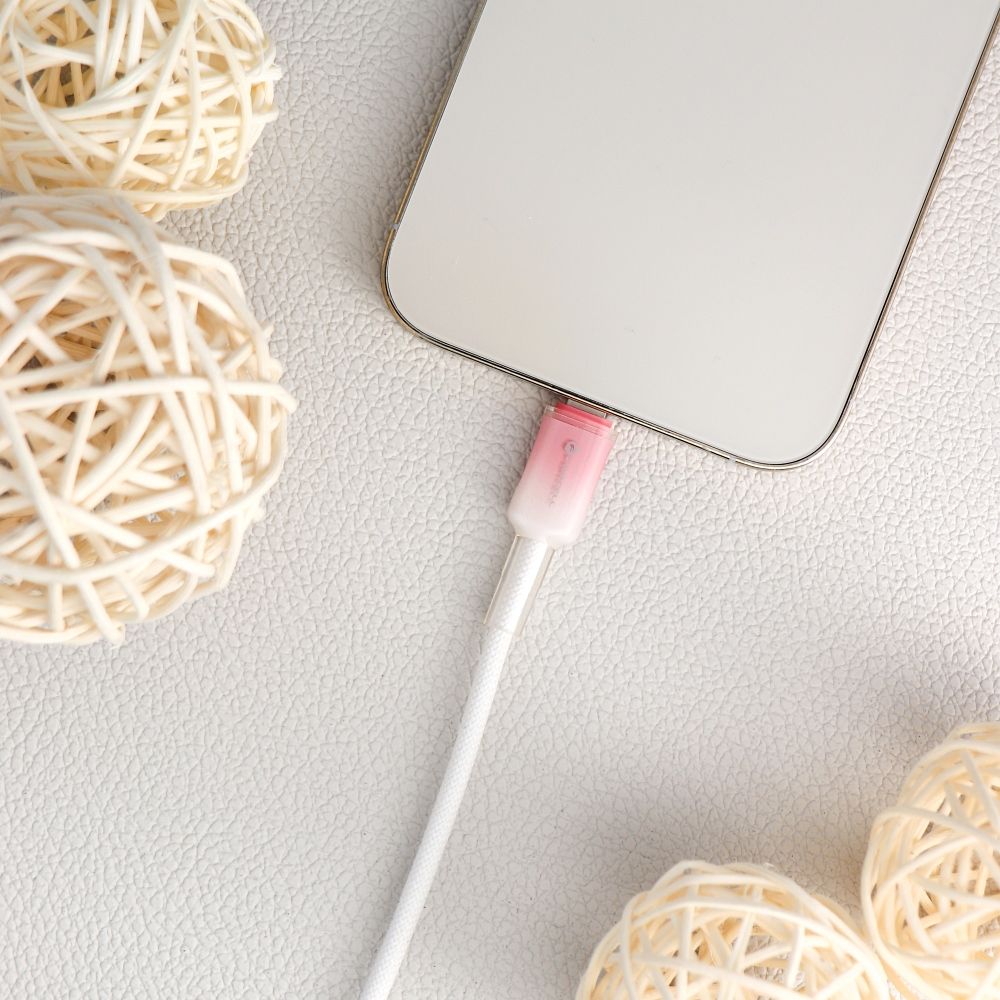 USB-C-auf-Lightning-Kabel Forcell F-Energy PD 3A 27W Gradient 1 m C356 Weiß – Bild 3