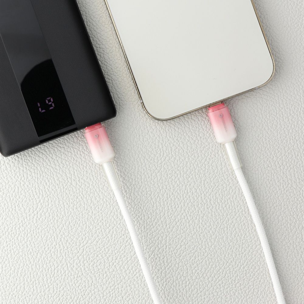 USB-C-auf-Lightning-Kabel Forcell F-Energy PD 3A 27W Gradient 1 m C356 Weiß – Bild 4