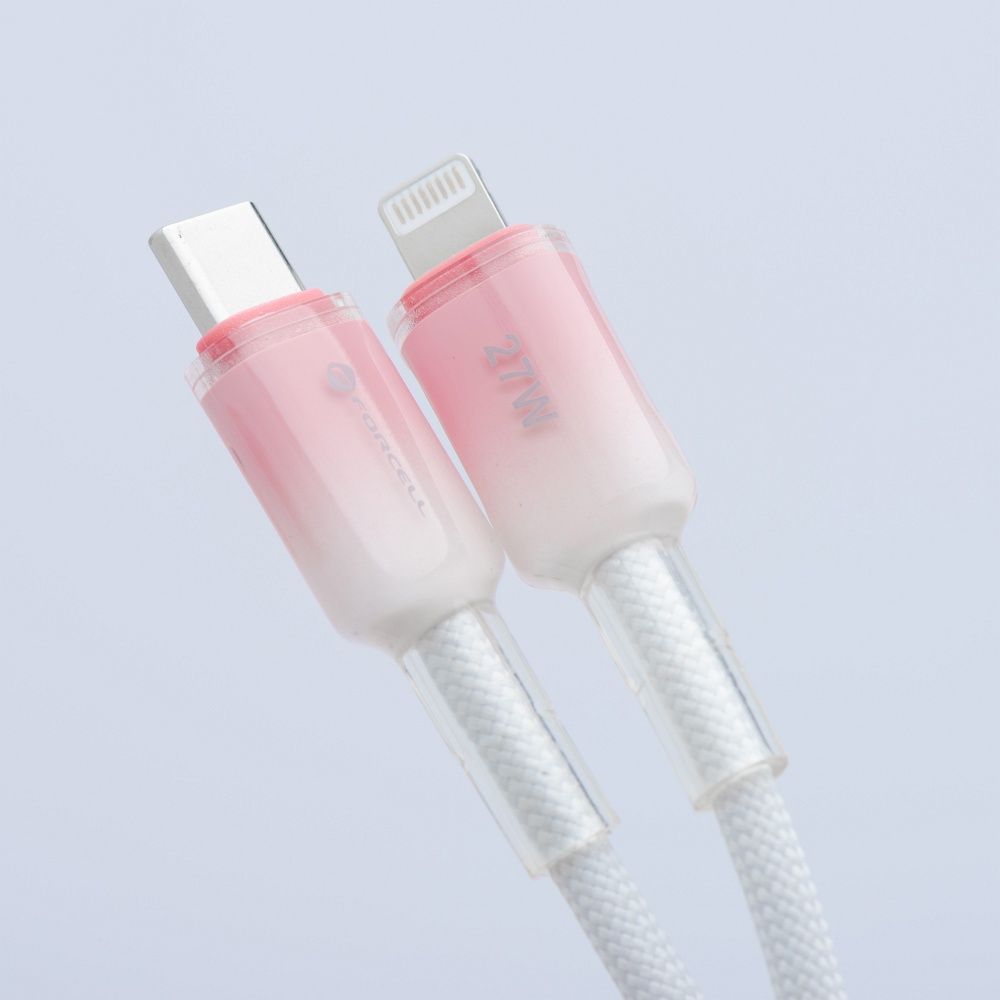 USB-C-auf-Lightning-Kabel Forcell F-Energy PD 3A 27W Gradient 1 m C356 Weiß – Bild 5