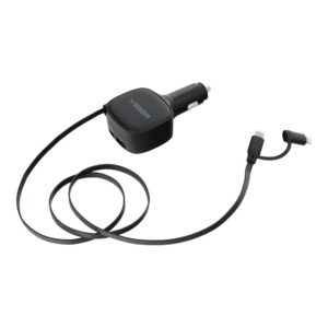 VEGER Auto-Ladegerät USB C + Kabel USB C / Lightning QC PD 84W CC89 Schwarz
