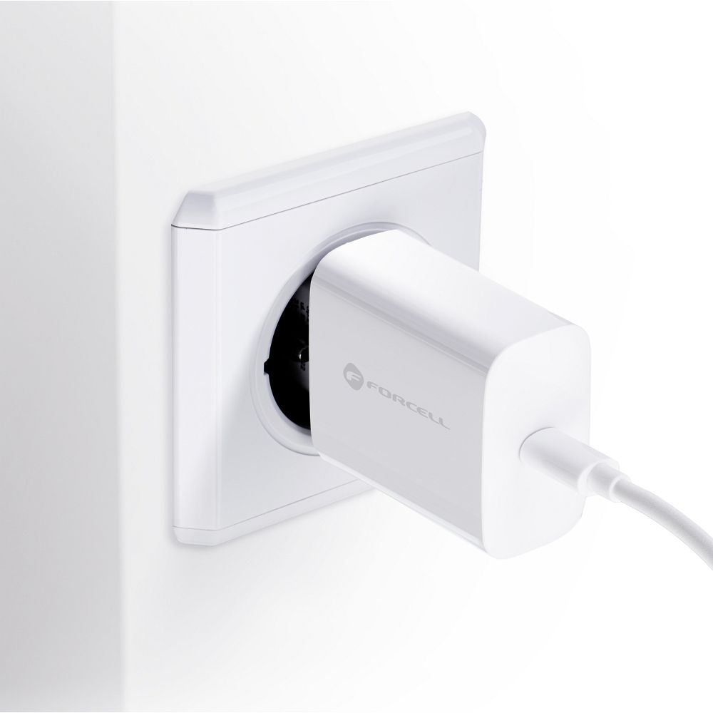 NETZ – Forcell Ladegerät mit USB Typ-C Kabel – 3A 25W Anschluss mit PD und Quick Charge 4.0 Ladefunktion – Bild 6