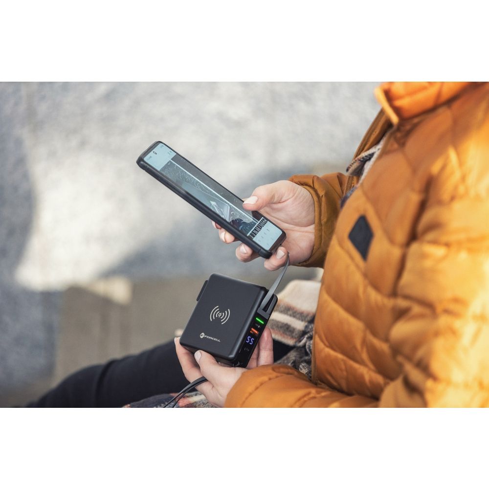 Forcell F-Energy Multifunktionsladegerät 5in1 PD 20W mit USB Typ C/Lightning, 10000mAh Powerbank und 15W kabellosem Laden – Bild 11