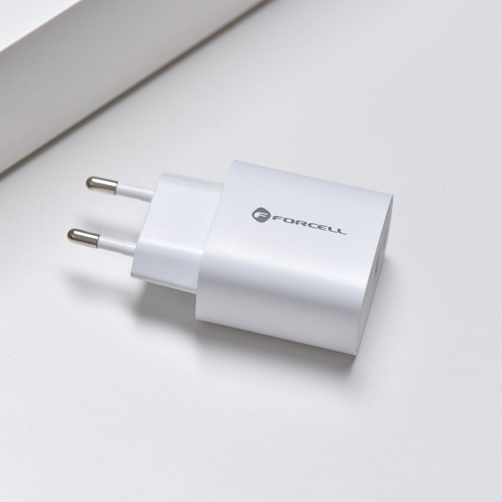 Forcell Netzladegerät – 3A 30W mit zwei Anschlüssen: USB Typ C und USB A mit PD und QC 4.0 Schnellladung – Bild 10