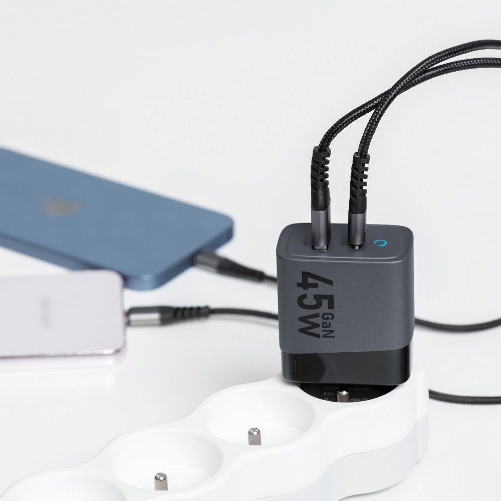 Forcell F-Energy GaN-Netzladegerät – 45W mit USB-C- und USB-A-Anschlüssen, unterstützt PD und QC 4.0 – Bild 5