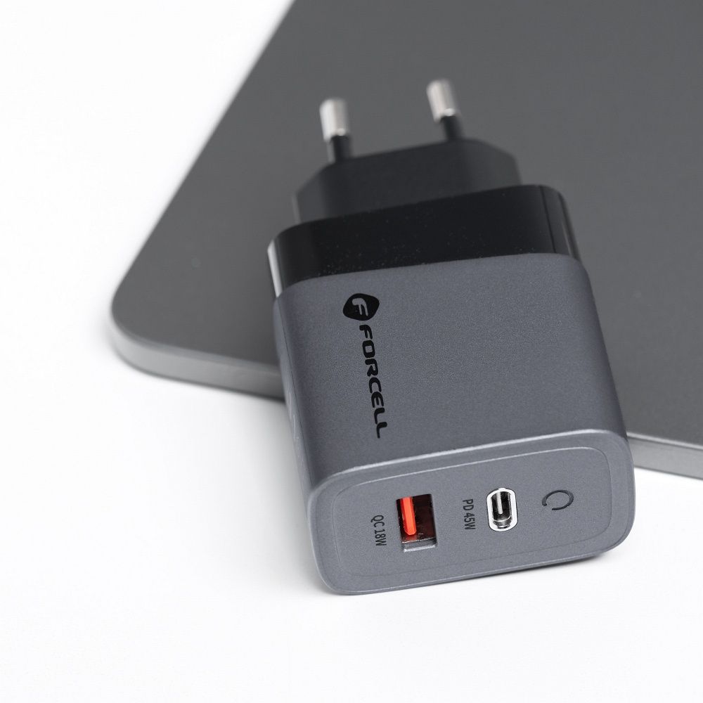 Forcell F-Energy GaN-Netzladegerät – 45W mit USB-C- und USB-A-Anschlüssen, unterstützt PD und QC 4.0 – Bild 6