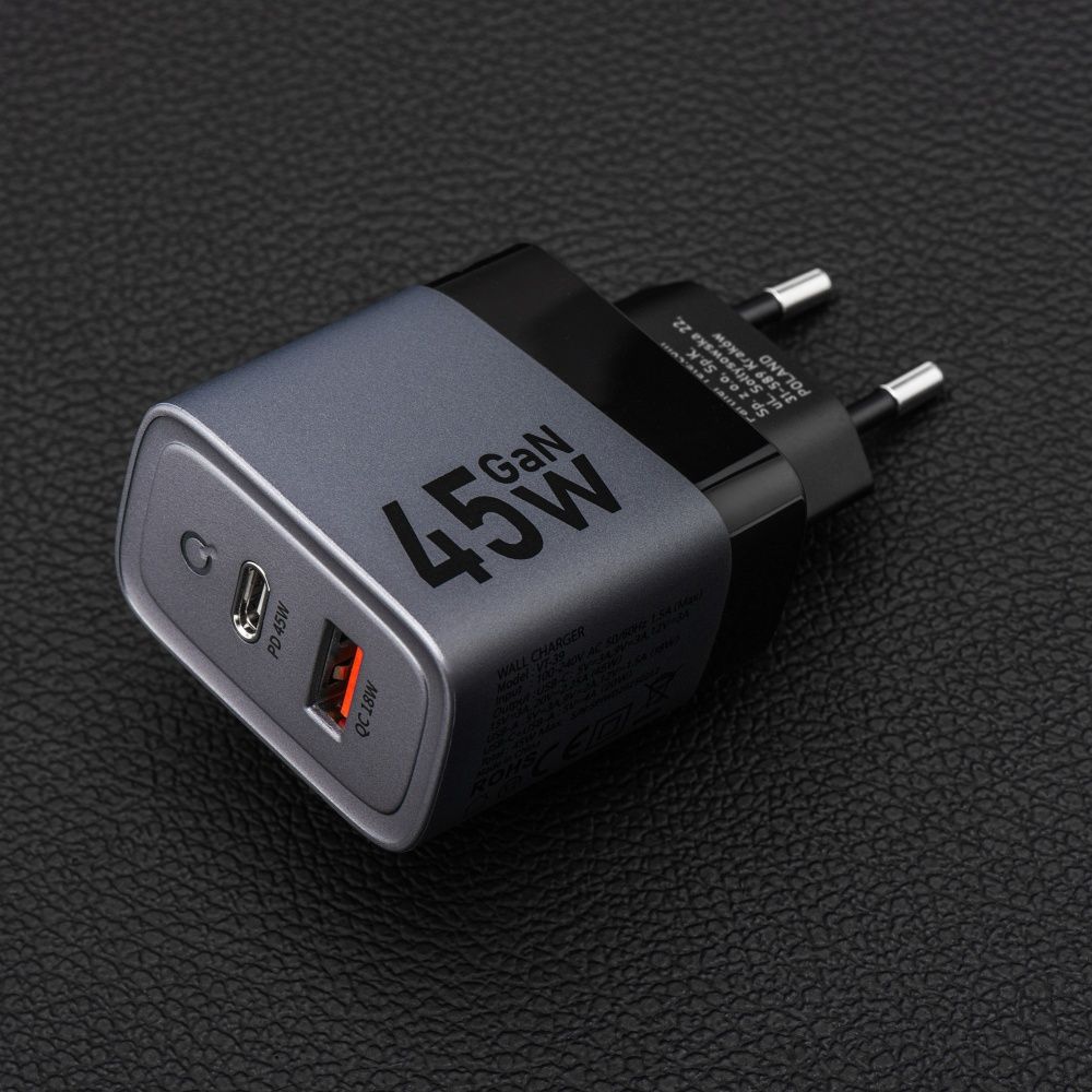 Forcell F-Energy GaN-Netzladegerät – 45W mit USB-C- und USB-A-Anschlüssen, unterstützt PD und QC 4.0 – Bild 7