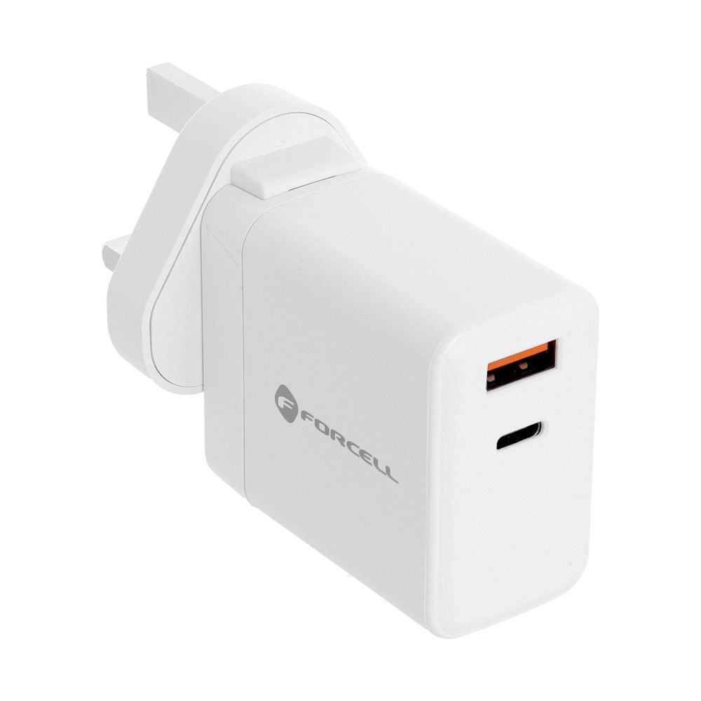 Forcell 3-in-1 Netzladegerät mit USB-C- und USB-A-Anschluss – 3A 45W mit PD- und QC 4.0-Unterstützung und drei austauschbaren Steckern – Bild 10