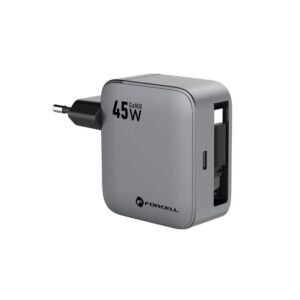 Phone Charger Forcell F-Energy GaN USB-C mit einziehbarem USB-C-Kabel PD QC4.0 3A 45W VT-R5 grau – Bild 4