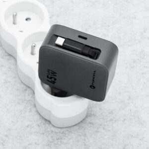 Phone Charger Forcell F-Energy GaN USB-C mit einziehbarem USB-C-Kabel PD QC4.0 3A 45W VT-R5 grau – Bild 8