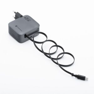 Phone Charger Forcell F-Energy GaN USB-C mit einziehbarem USB-C-Kabel PD QC4.0 3A 45W VT-R5 grau – Bild 10