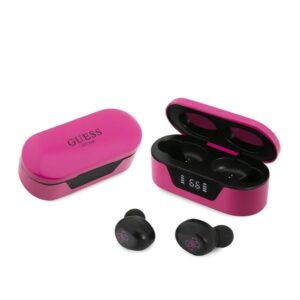 GUESS kabellose Bluetooth-TWS-Ohrhörer mit Dockingstation GUTWST31EM Magenta