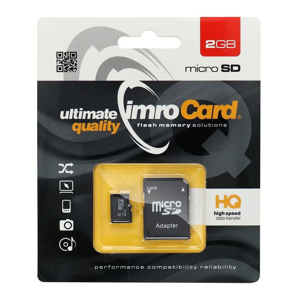 IMRO microSD Speicherkarte 2GB mit SD-Adapter